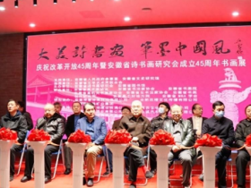 “大美诗书画,笔墨中国风--庆祝改革开放45周年暨安徽省诗书画研究会成立45周年书画展”在安徽省图书馆开幕